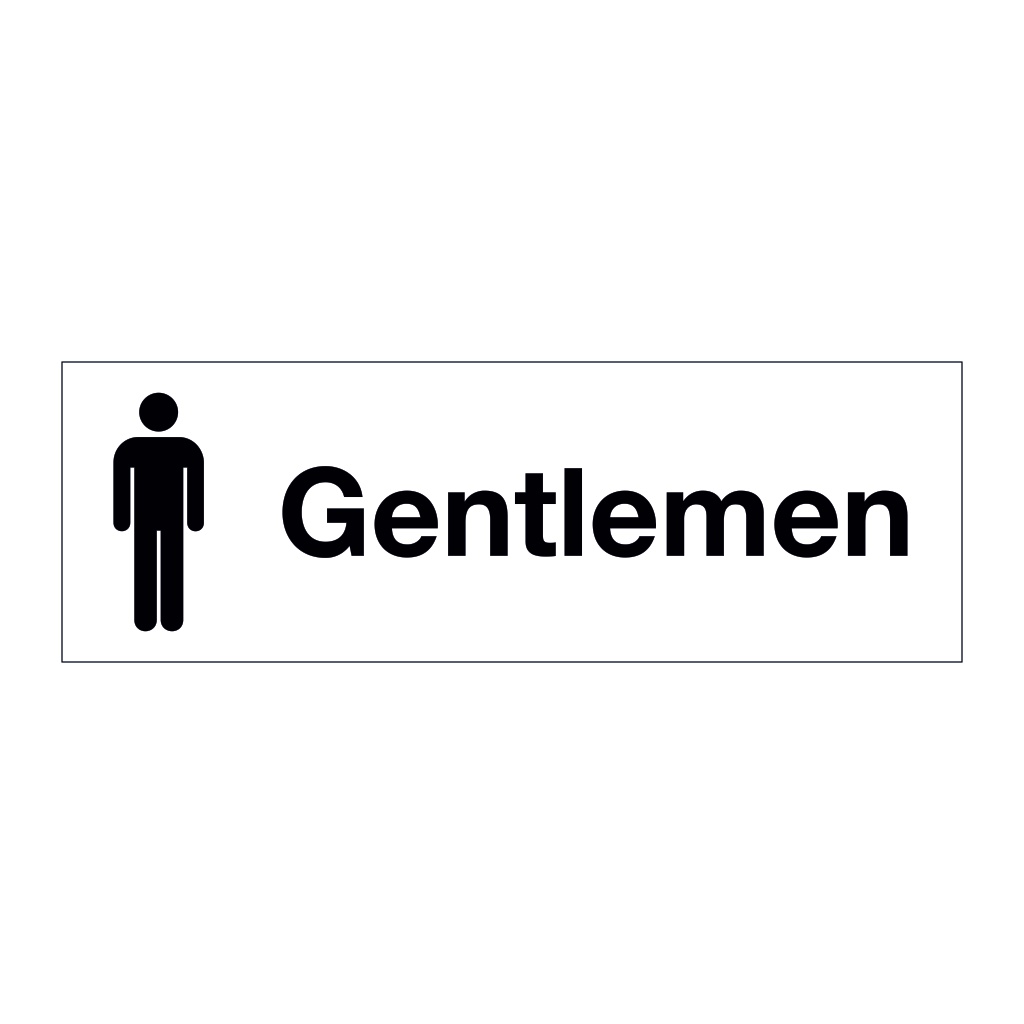 Gentlemens toilet sign