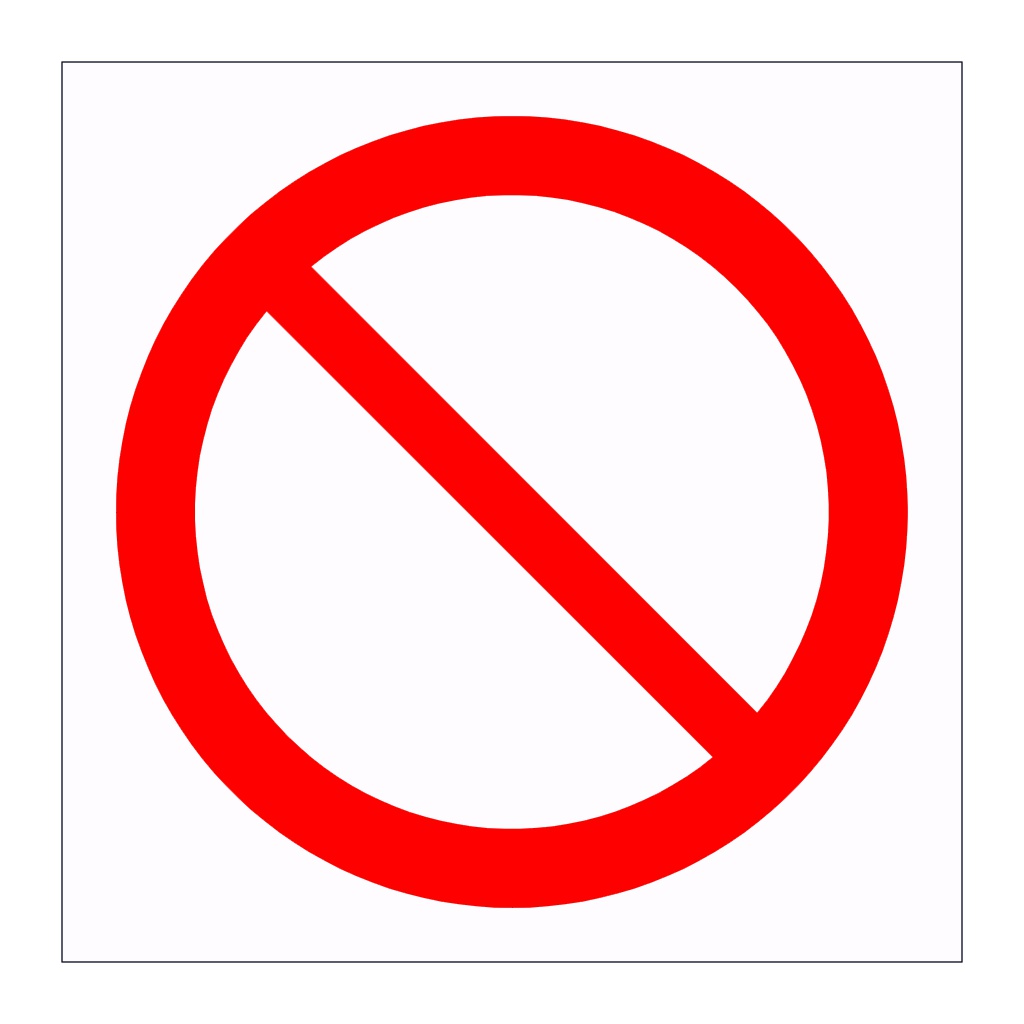 General prohibition symbol sign