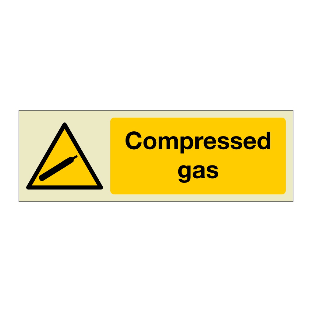 Compressed gas sign