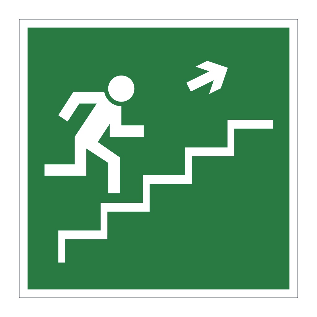 Stairs with arrow up right (Marine Sign)