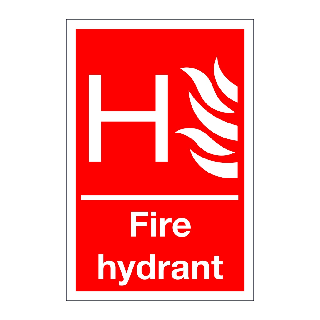 Fire hydrant sign