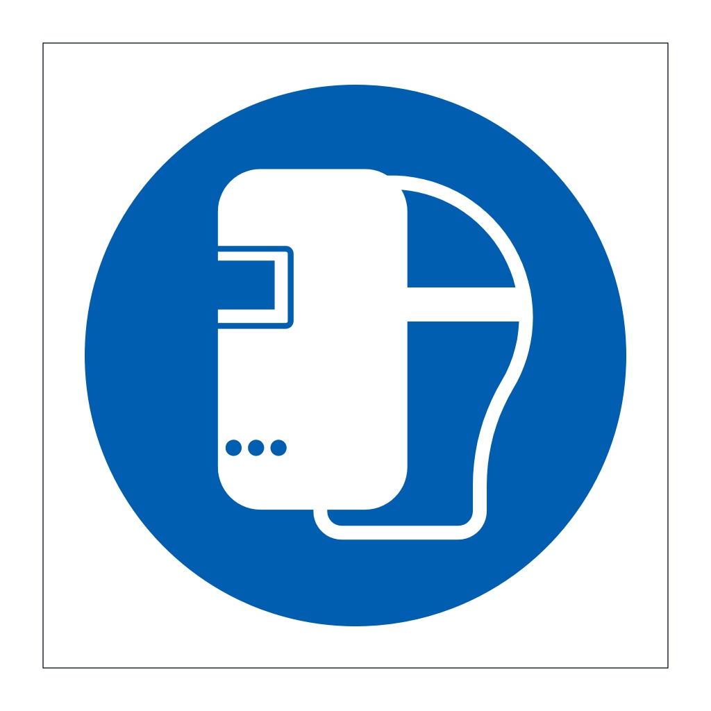 Wear welding mask symbol (Marine Sign)