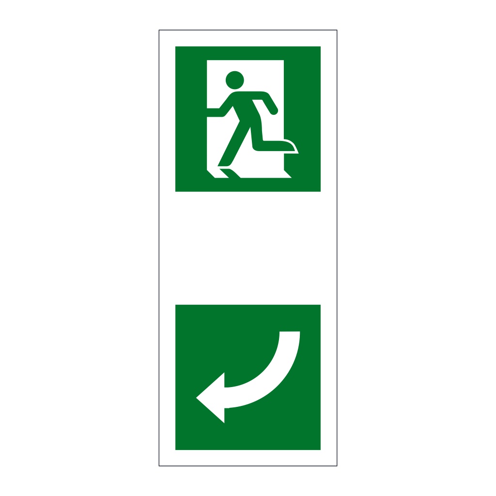 Escape door opening clockwise (Marine Sign)