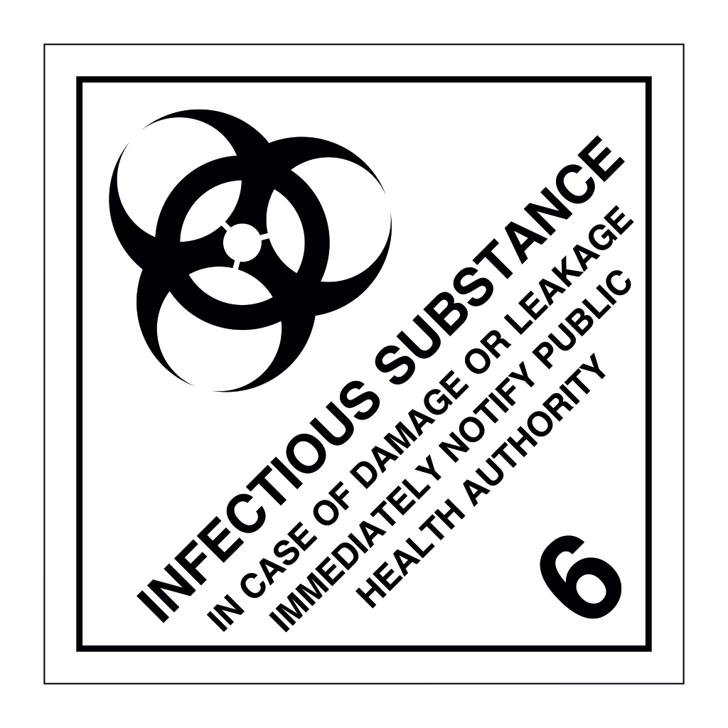 Hazard diamond Class 6.12 Infectious substance (Marine Sign)