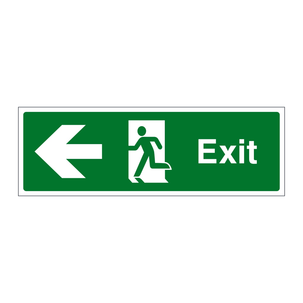Exit arrow left sign