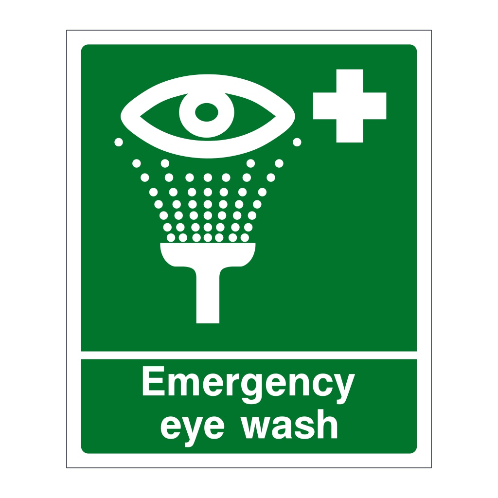 Emergency eye wash sign