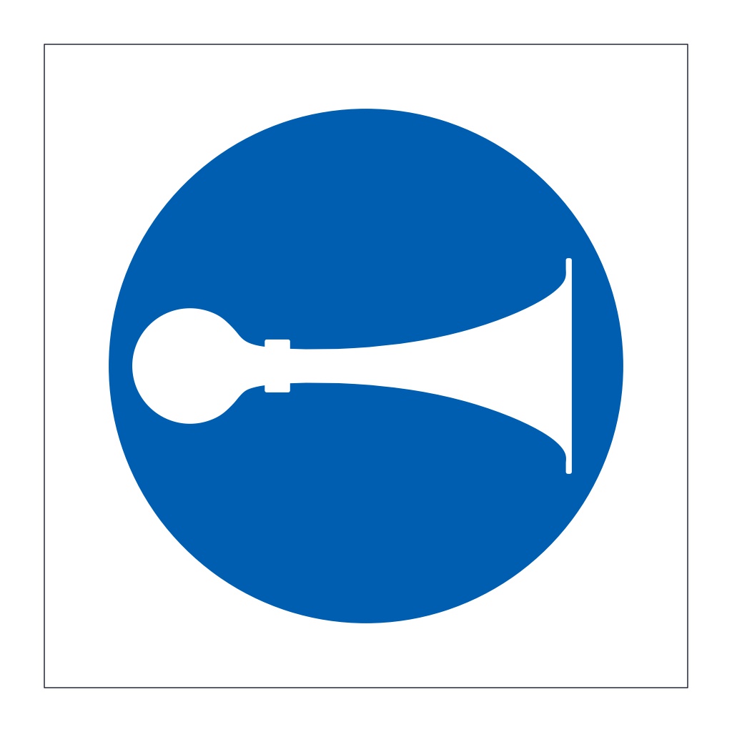 Sound horn symbol sign
