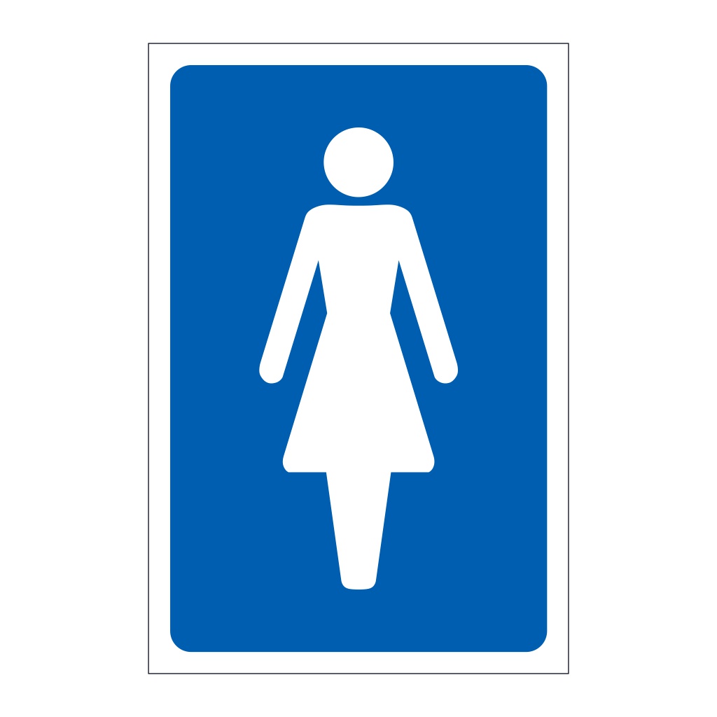 Female toilet symbol sign