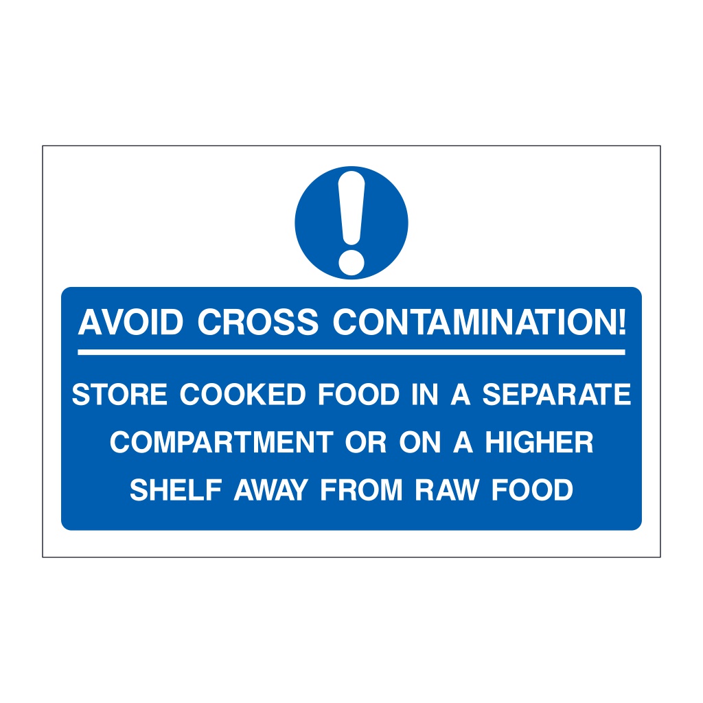 Avoid cross contamination sign