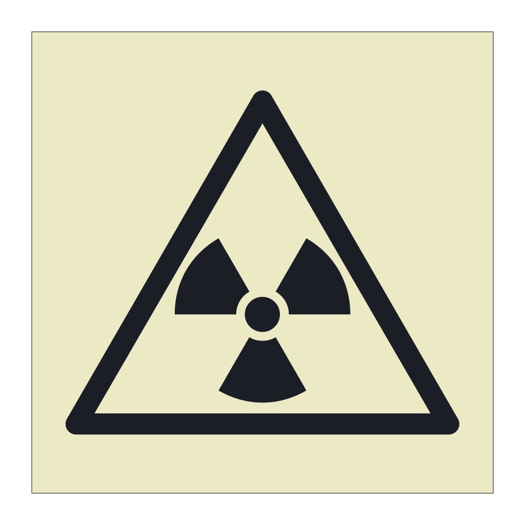 Radiation hazard warning symbol sign