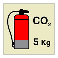 5kg CO2 fire extinguisher (Marine Sign)