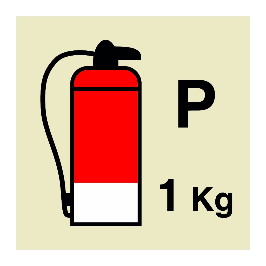 1kg Powder fire extinguisher (Marine Sign)