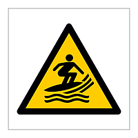 Surf craft area symbol sign