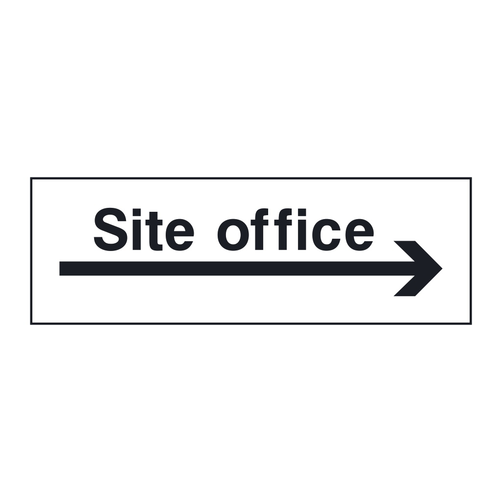 Site office arrow right sign