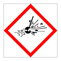 Explosive Hazard Warning Diamond GHS Label sign