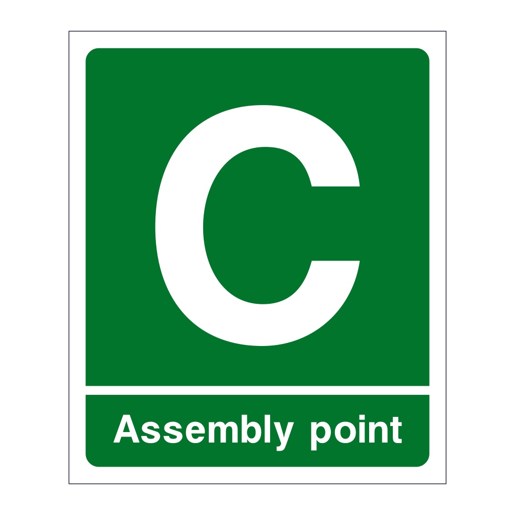 Assembly Point C sign | British Safety Signs