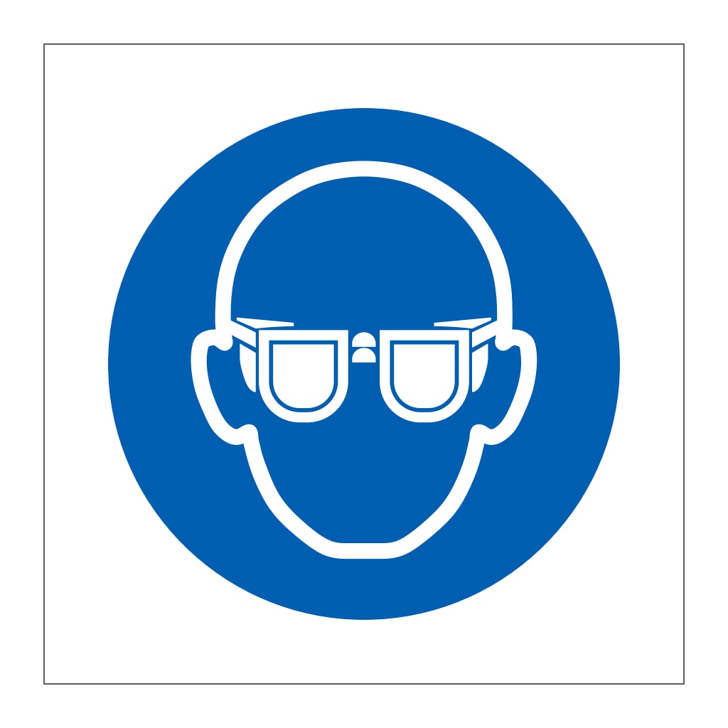 Eye protection symbol sign
