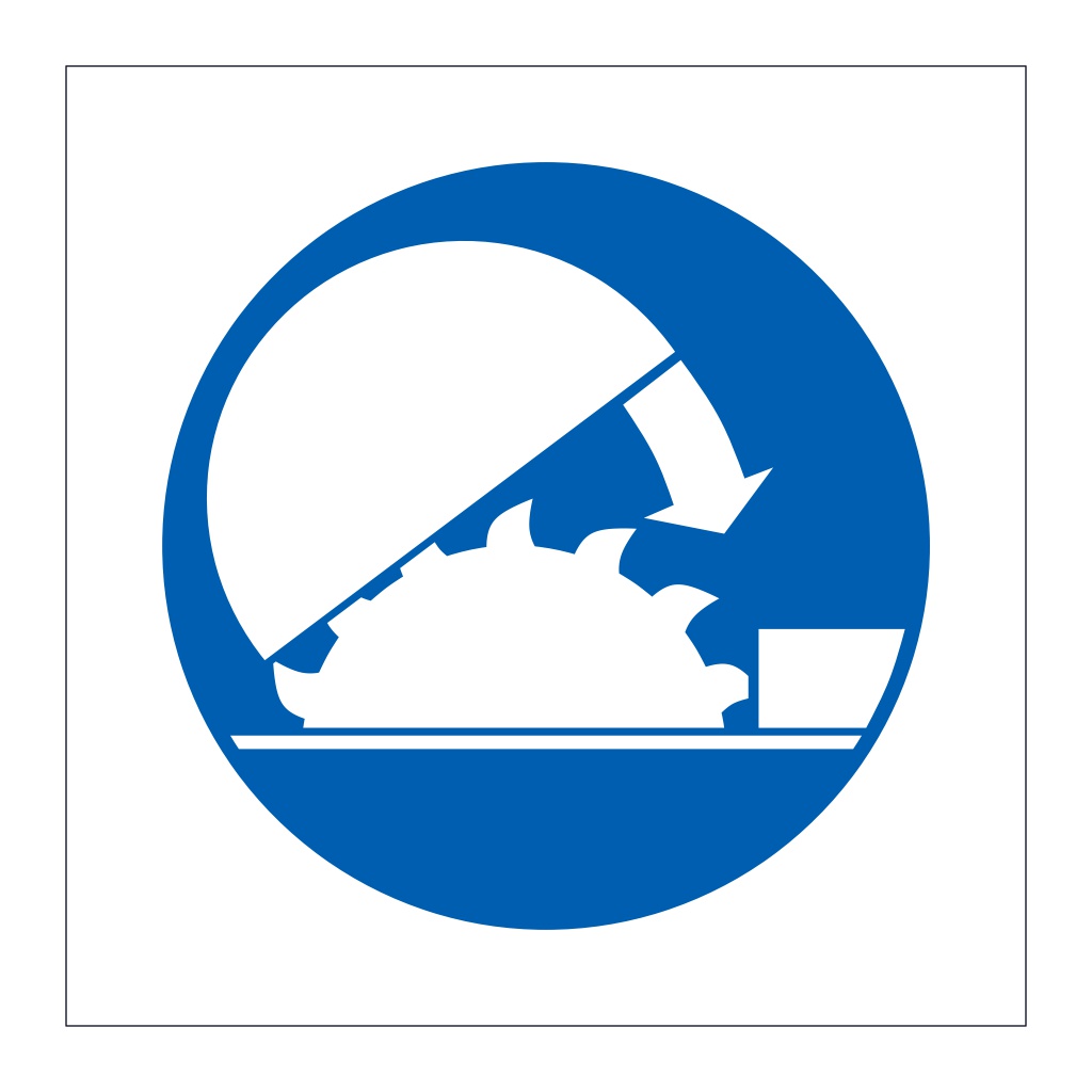 Adjustable guard symbol sign | British Safety Signs