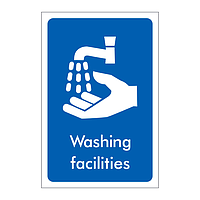 Washing facilities sign