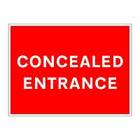 Concealed entrance sign