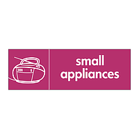 Small appliances with radio icon sign