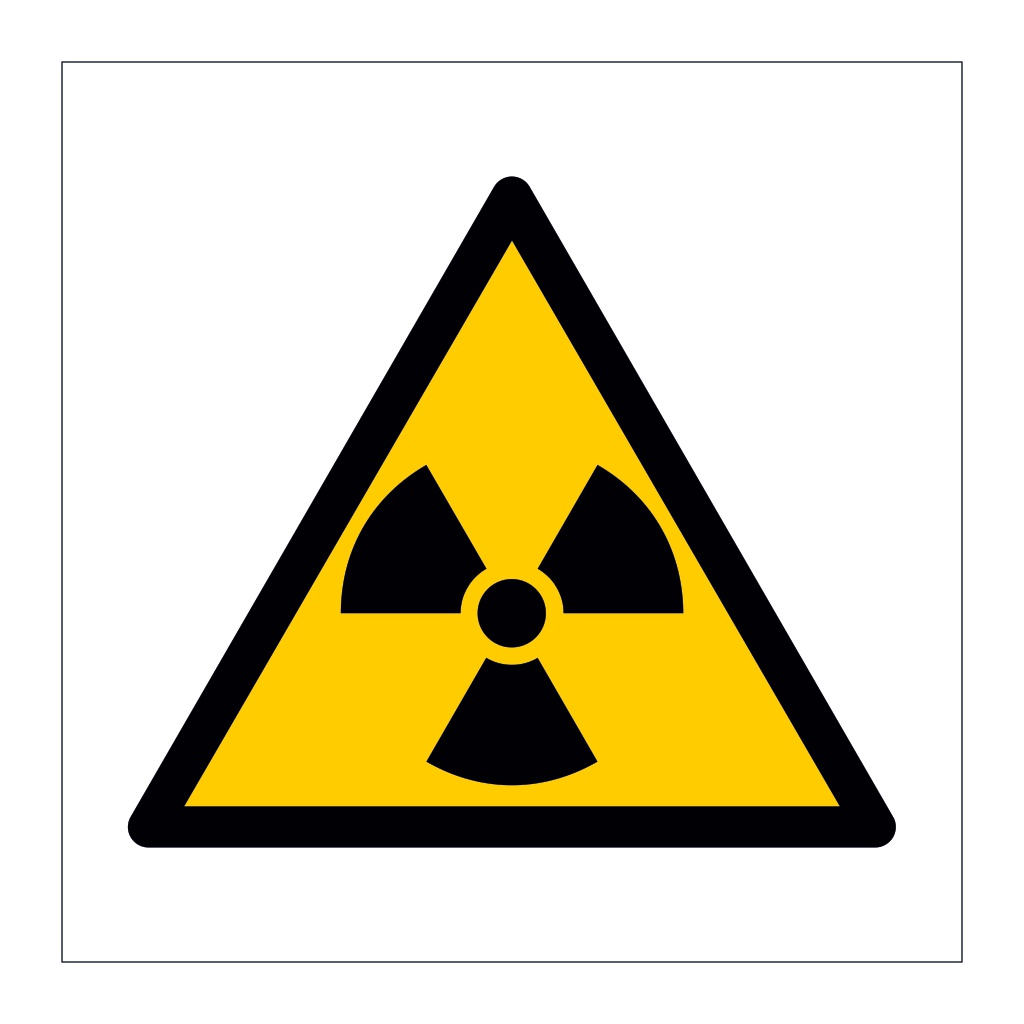 Radiation hazard warning symbol sign