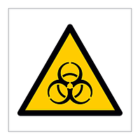 Biological hazard warning symbol sign