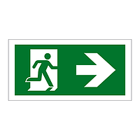 Running man arrow right sign