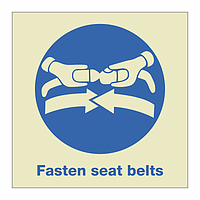 Fasten seatbelts with text (Marine Sign)