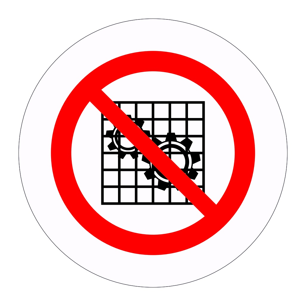 Do not use without guards labels (Sheet of 18)