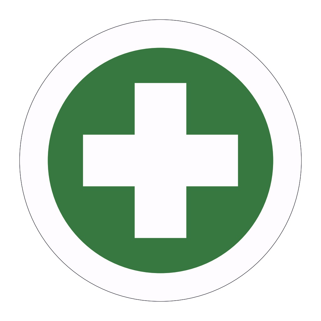 First aid symbol labels (Sheet of 18)