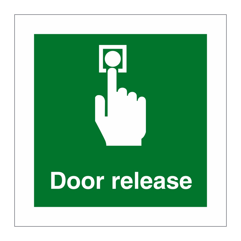 Door Release sign | British Safety Signs