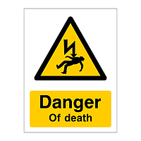 Danger of death sign