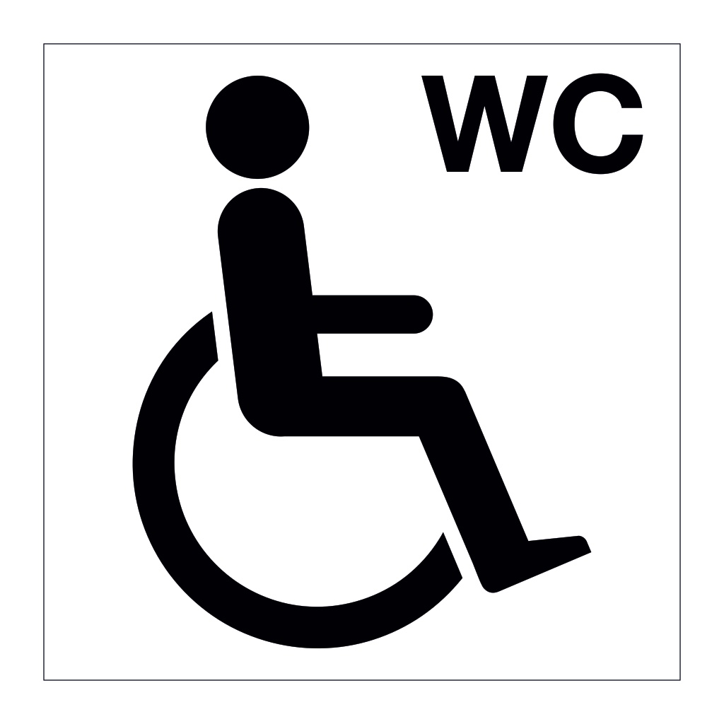 Disabled toilet sign