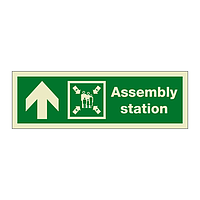 Assembly station arrow up (Marine Sign)