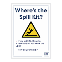 Site Safe - Where's the spill kit sign