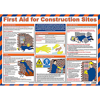 First aid for construction sites poster