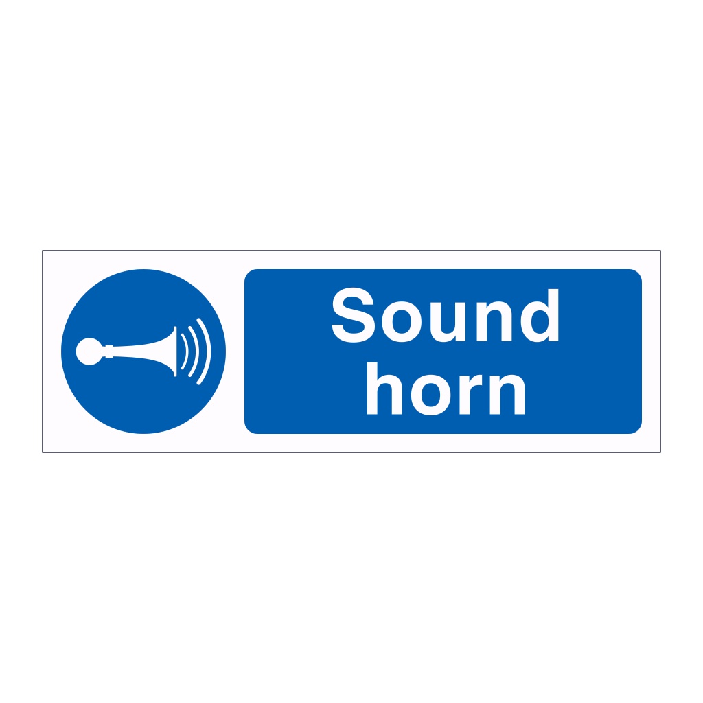 Sound horn sign | British Safety Signs