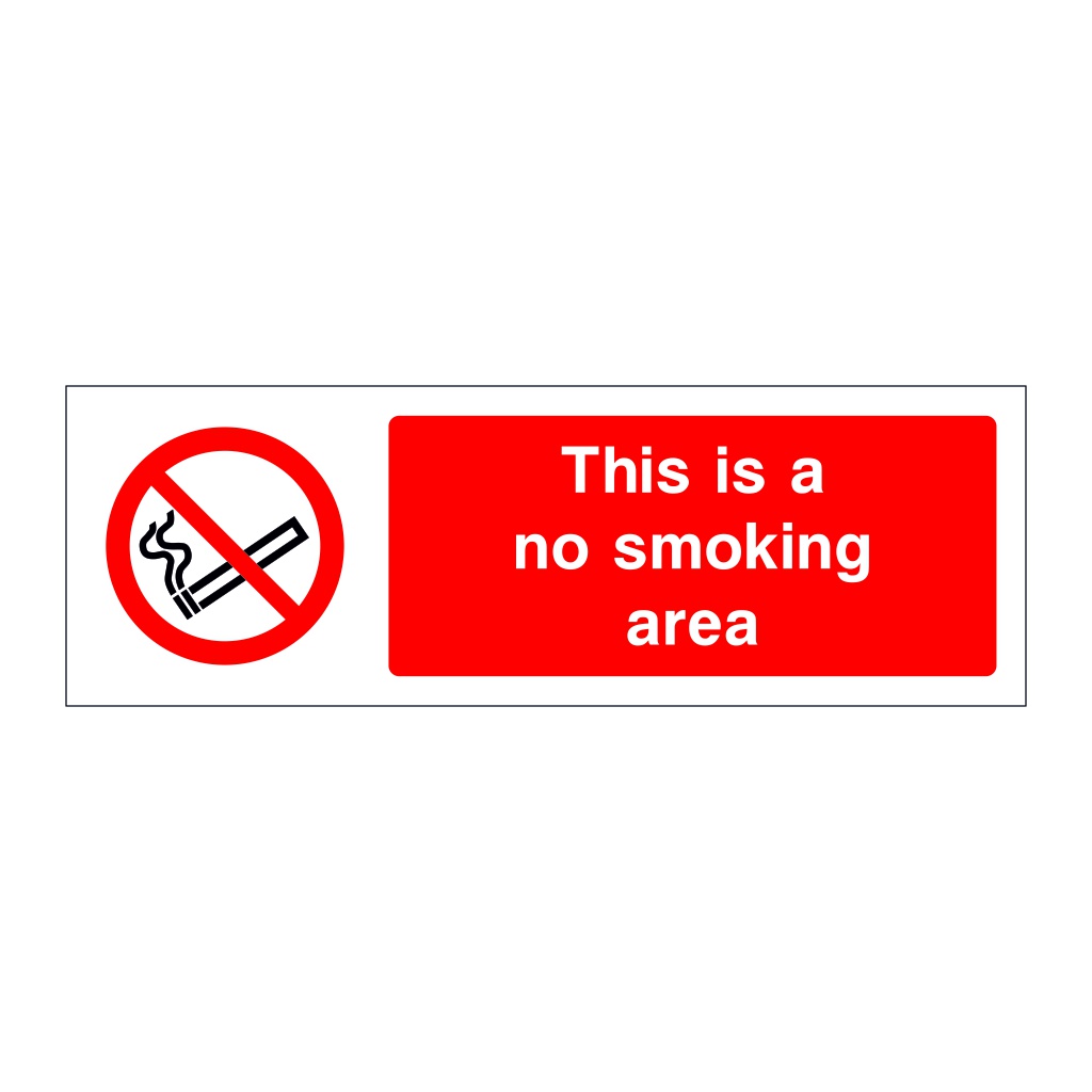 This is a no smoking area sign