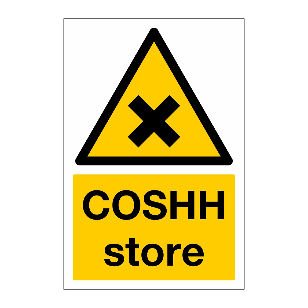 COSHH store sign