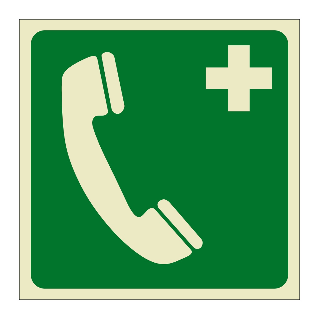 Emergency telephone symbol 2019 (Marine Sign)