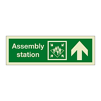 Assembly station with up directional arrow 2019 (Marine Sign)