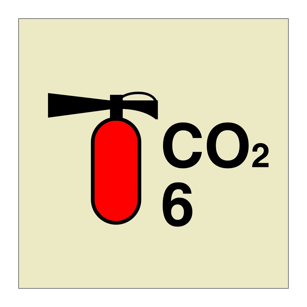 6kg CO2 fire extinguisher  (Marine Sign)