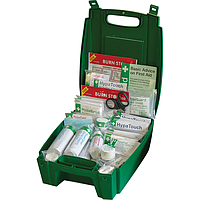 Evolution British Standard Compliant Workplace First aid kit in green case (Medium)