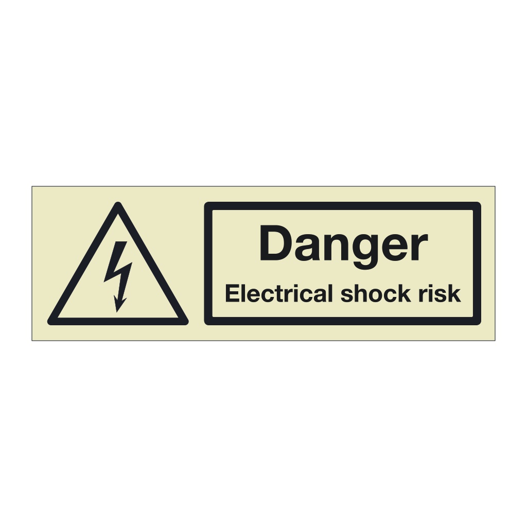 Danger Electrical shock risk (Marine Sign)