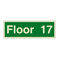 Floor 17 sign