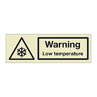 Warning Low temperature (Marine Sign)