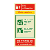 Wet chemical extinguisher identification (Marine Sign)