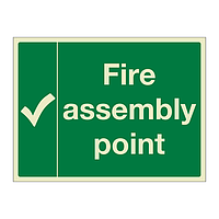 Fire Assembly Point with tick sign