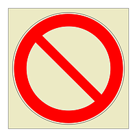 General prohibition symbol only (Marine Sign)